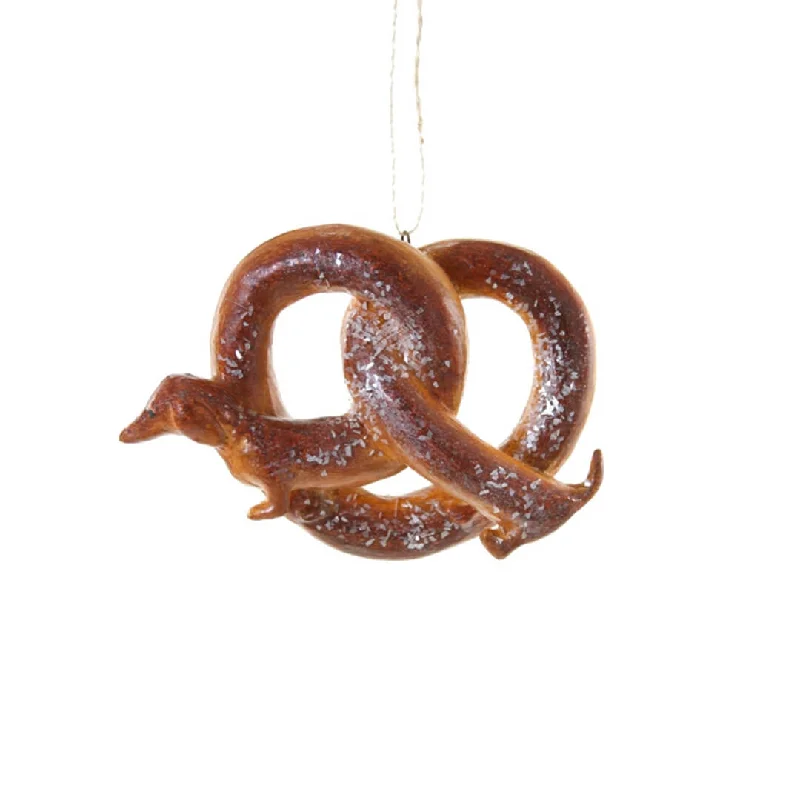 Pretzel Dachshund Ornament 4"