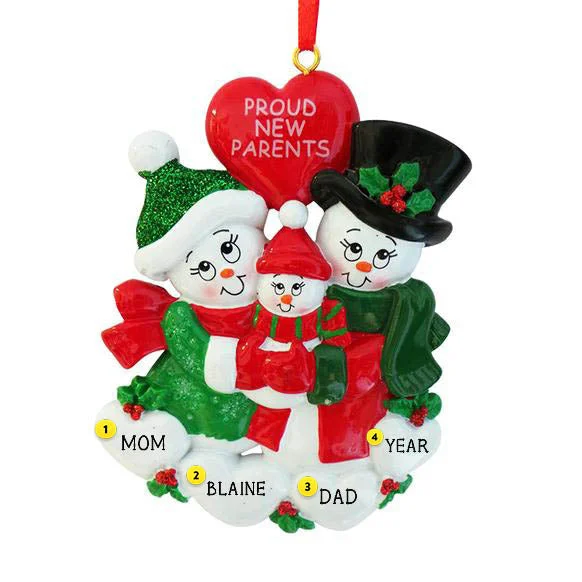 Personalized Proud New Parents Ornament