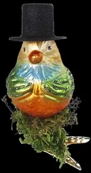 Proud Perch, Bird Ornament by Inge Glas of Germany