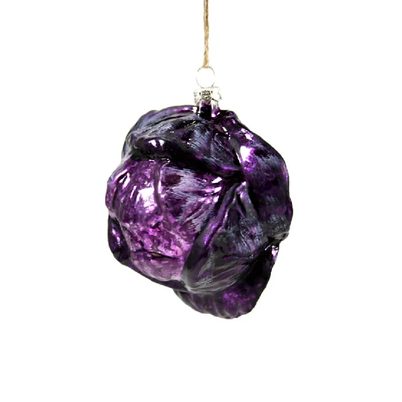 Purple Cabbage Ornament 4"