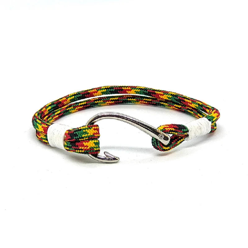 Rasta Nautical Fish Hook Bracelet 191