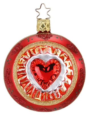 Reflective Hearts Ornament by Inge Glas of Germany