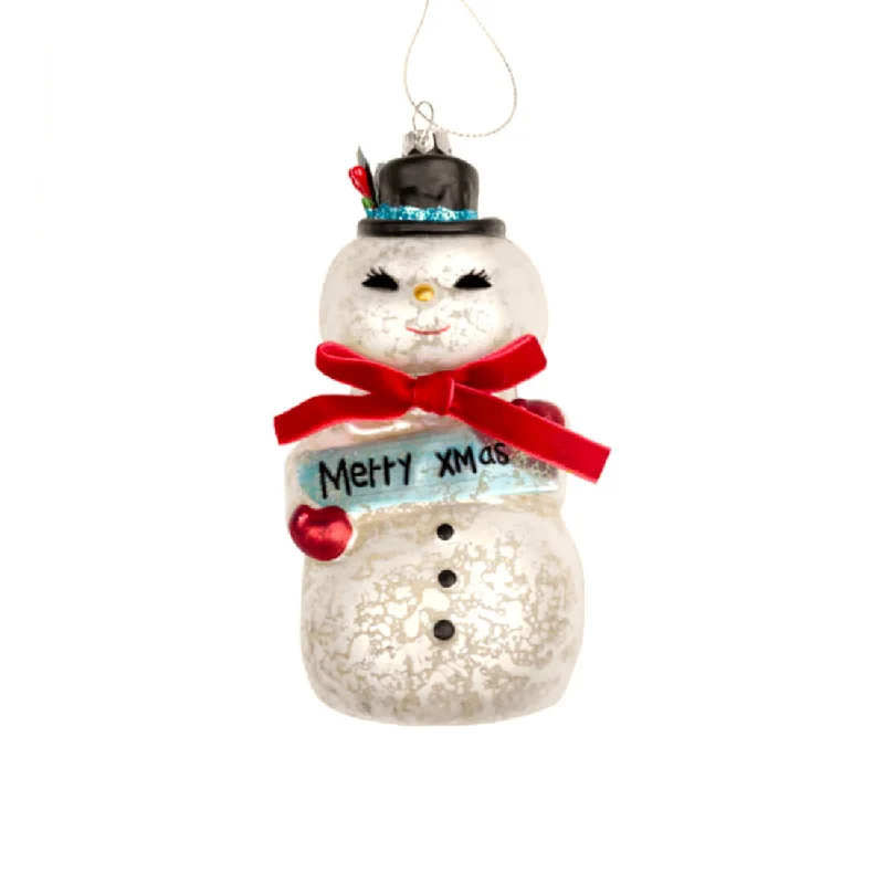 Retro Snowman Ornament 5.5"