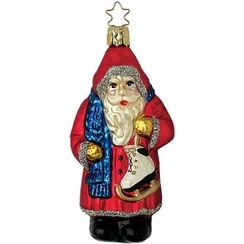 Rink Side Santa Ornament by Inge Glas of Germany