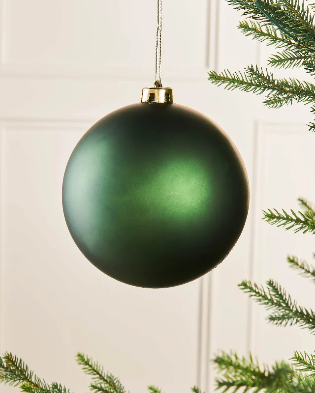 Sage Green Large Matt Shatterproof Bauble, 15 cm