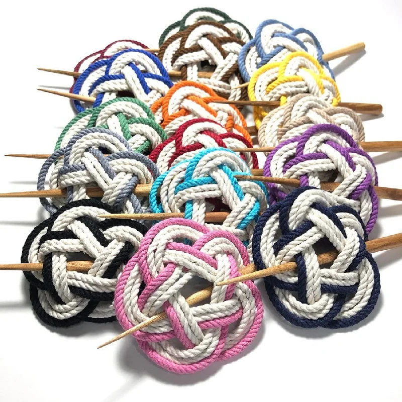 Sailor Knot Hair Stick Barrette, 17 Color Choices