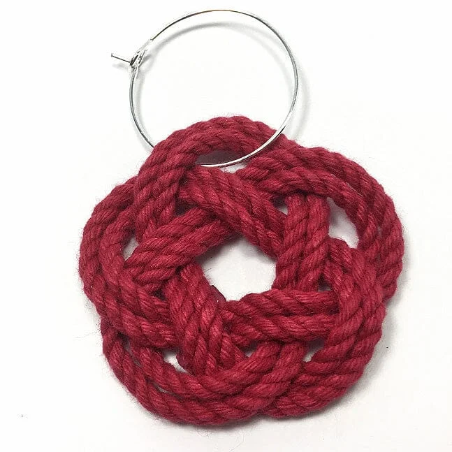 Sailor Knot Wine Charms Woven turkshead knot