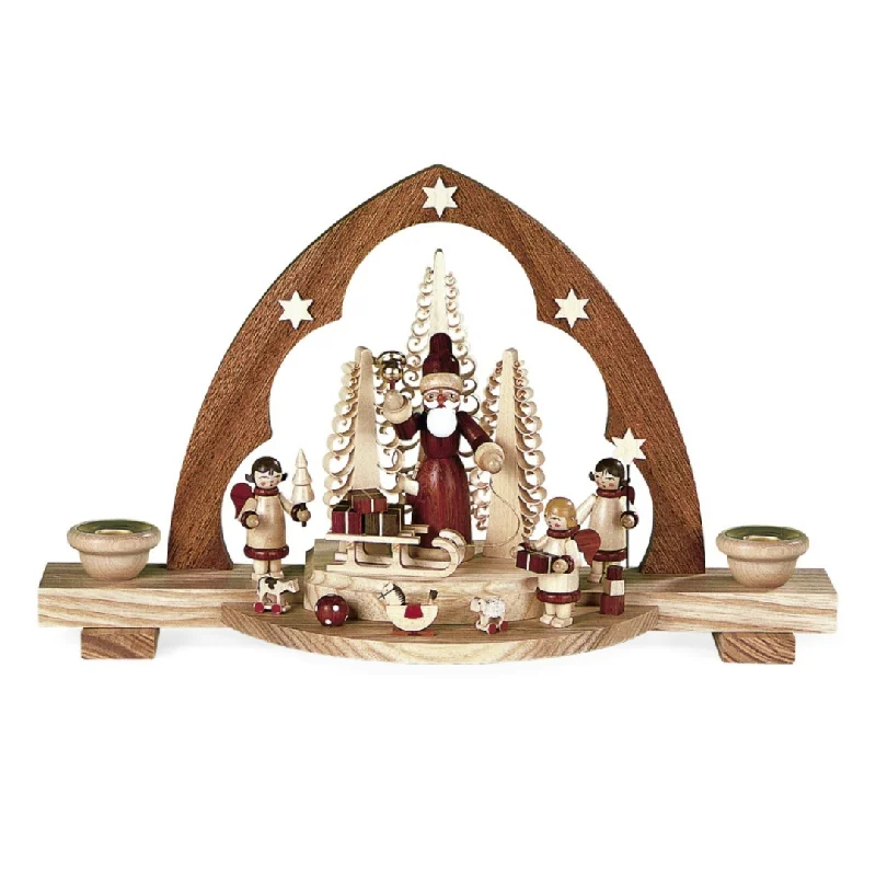 Santa with Presents Candle Holder by Mueller GmbH