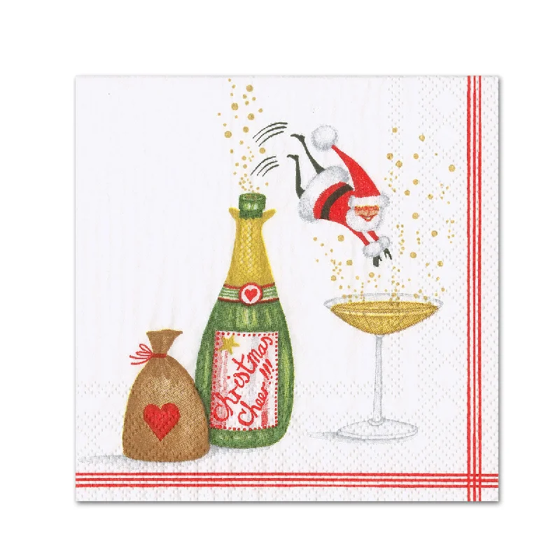 Santa Splash Paper Cocktail Napkins