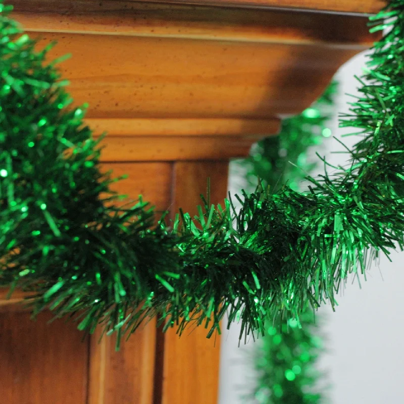 15' Green Tinsel Christmas Garland