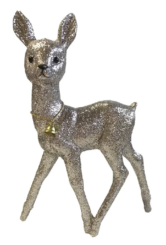 Deer, silver glittered, Plastic Figure by Ino Schaller