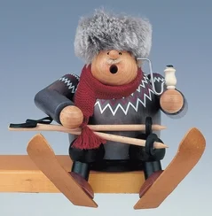 Sitting Skier Incense Smoker by KWO