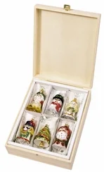 Six Annual Bells in Wooden Box by Inge Glas of Germany