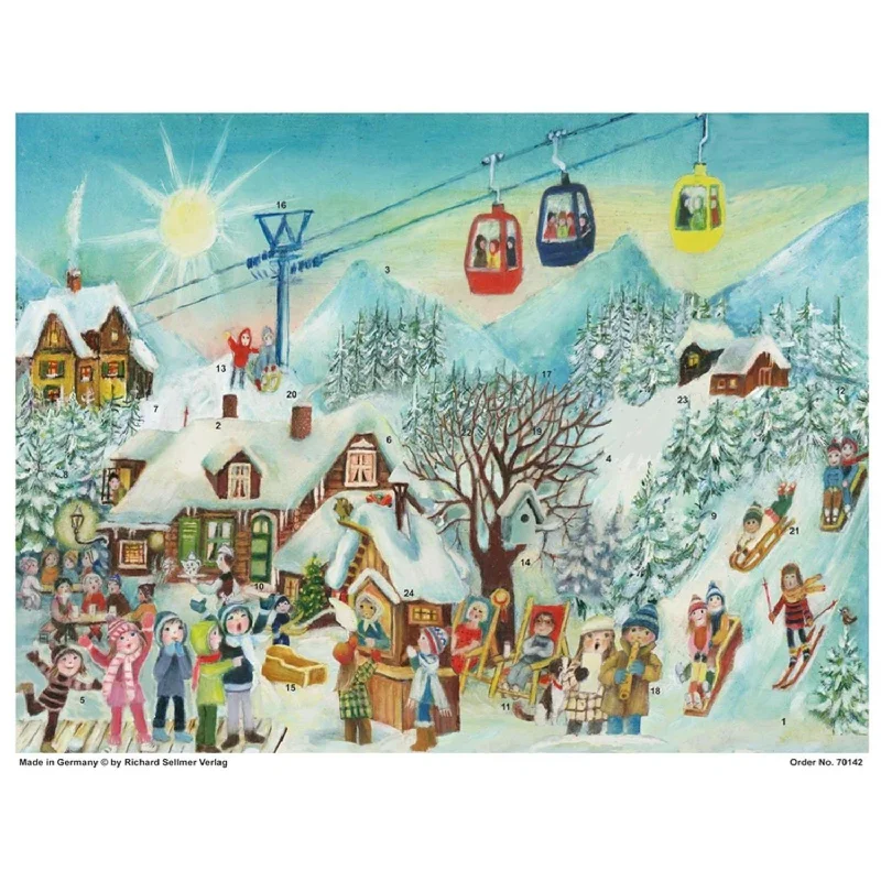 Skiing Vacation Advent Calendar by Richard Sellmer Verlag