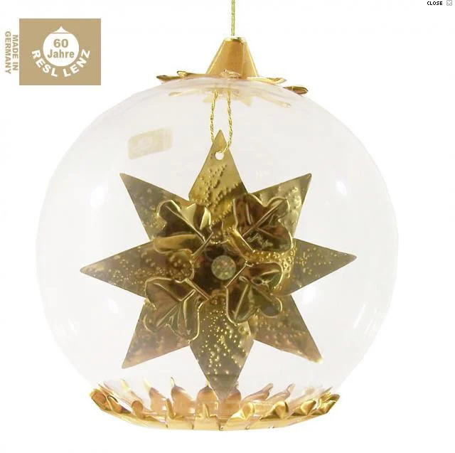 Snow Crystal Foil Ornament, gold by Resl Lenz