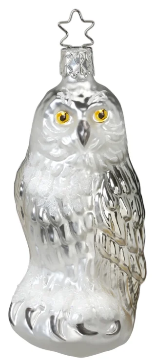 Snow Owl Ornament by Inge Glas of Germany