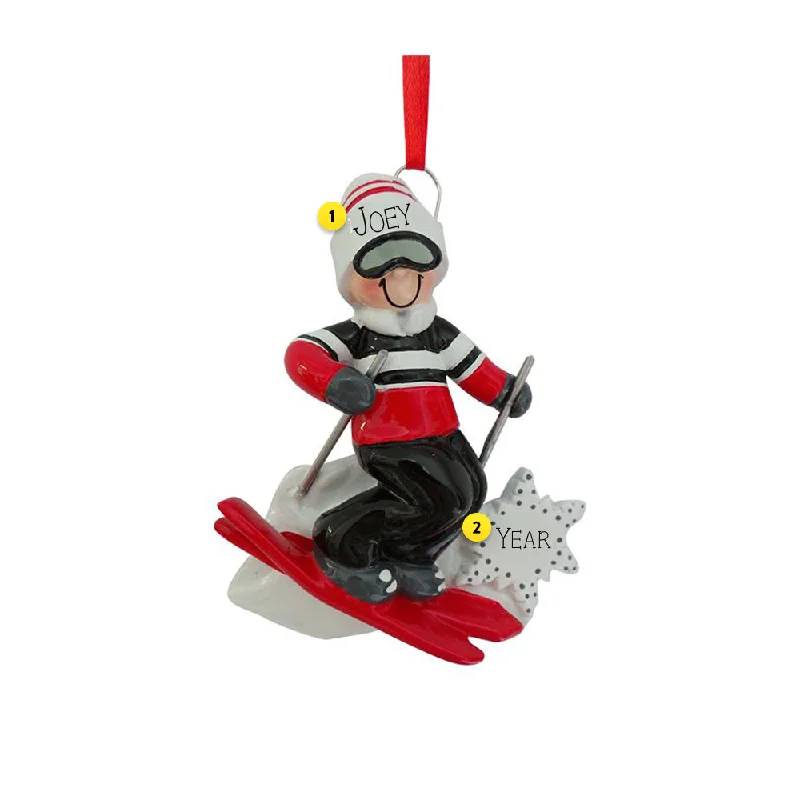 Personalized Skier Ornament