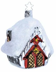 Snowed In Cottage Ornament by Inge Glas of Germany