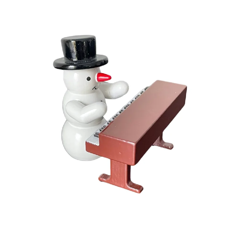 Snowman Band, Snowman with Keyboard by Erzgebirgische Holzkunst Gahlenz GmbH