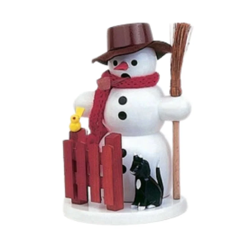 Snowman with Cat Incense Smoker by Volker Zenker