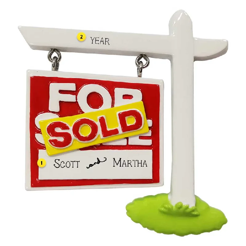 Personalized Sold Realtor Sign Ornament