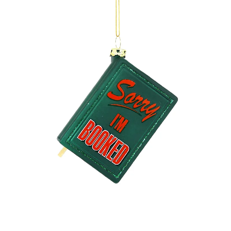 Sorry I'm Booked Ornament 3.75"