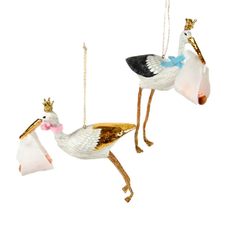 Special Delivery Stork Ornament 6.75"