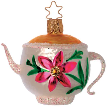 Spring Tea Teapot Ornament by Inge Glas of Germany