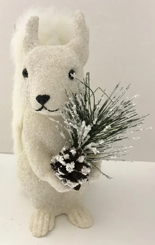 Squirrel White beaded by Ino Schaller