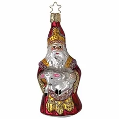 St. Nicholas Watching Over His Flock Ornament by Inge Glas of Germany