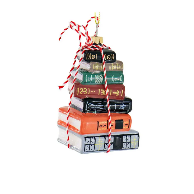 Stacked Tomes Traditional Ornament 3.5"