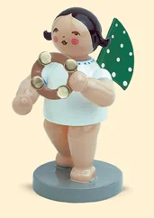 Standing Brunette Angel with Headless Tambourine made by Wendt und Kuhn