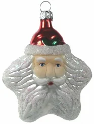 Star Santa Face Ornament by Old German Christmas