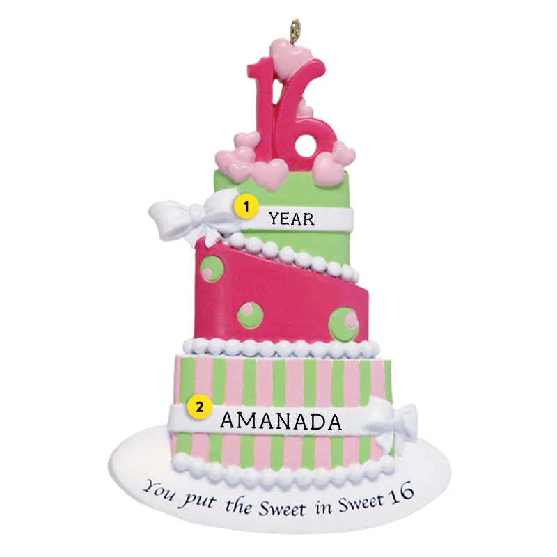 Personalized Sweet 16 Birthday Ornament