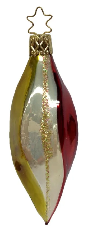 Swirled Oval Ornament by Inge Glas of Germany