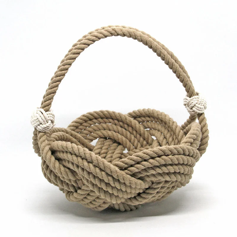 Celtic Knotted Tan Basket