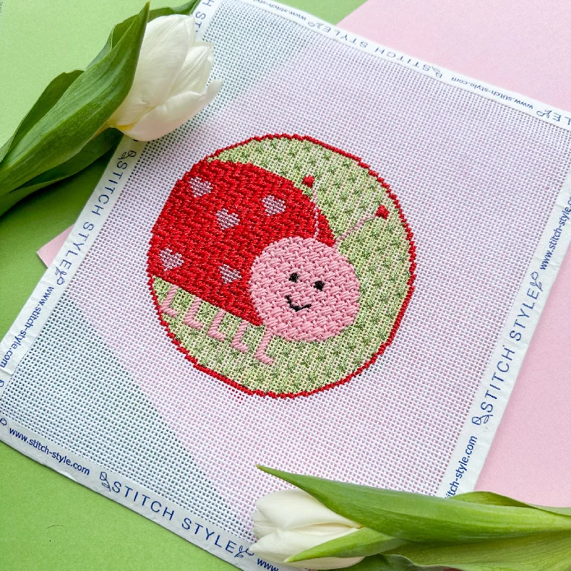 Valentine's Love Bug Needlepoint Canvas