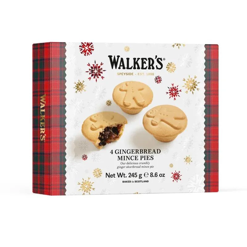 Walkers Shortbread Gingerbread People Mince Pies 8.6oz