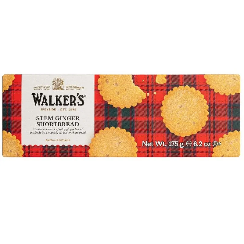 Walkers Stem Ginger Shortbread-6.2 oz