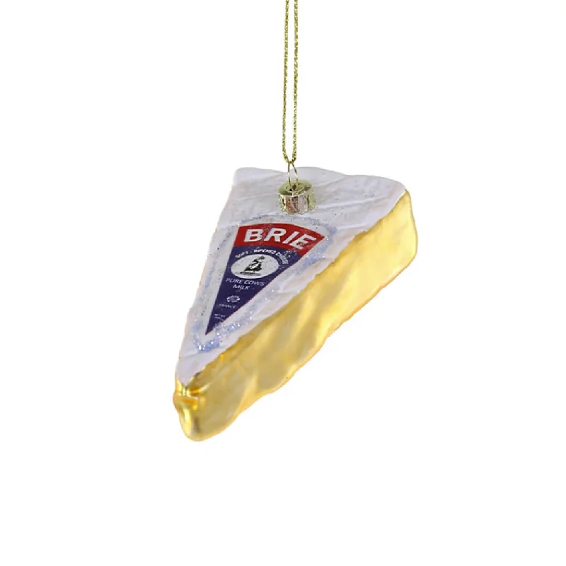 Wedge of Brie Cheese Ornament 3.25" of