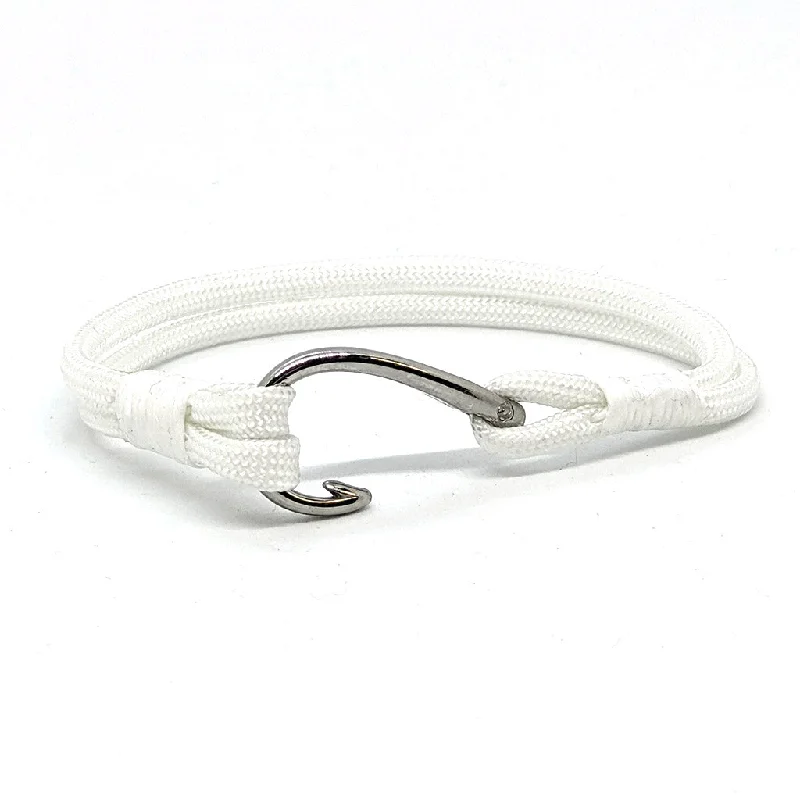 White Nautical Fish Hook Bracelet 001