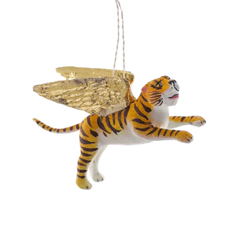 Winged Tiger Ornament 5"