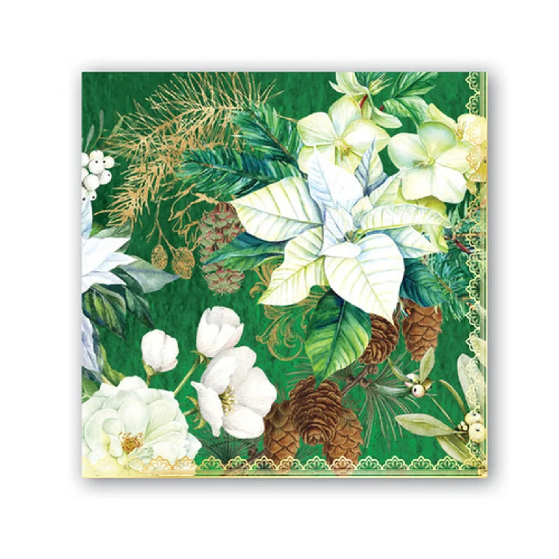 Winter Blooms Paper Beverage Napkins