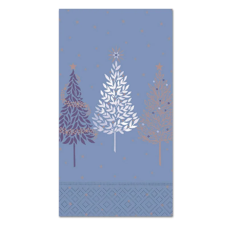 Winter Midnight Metallic Rose Gold Paper Guest Towels