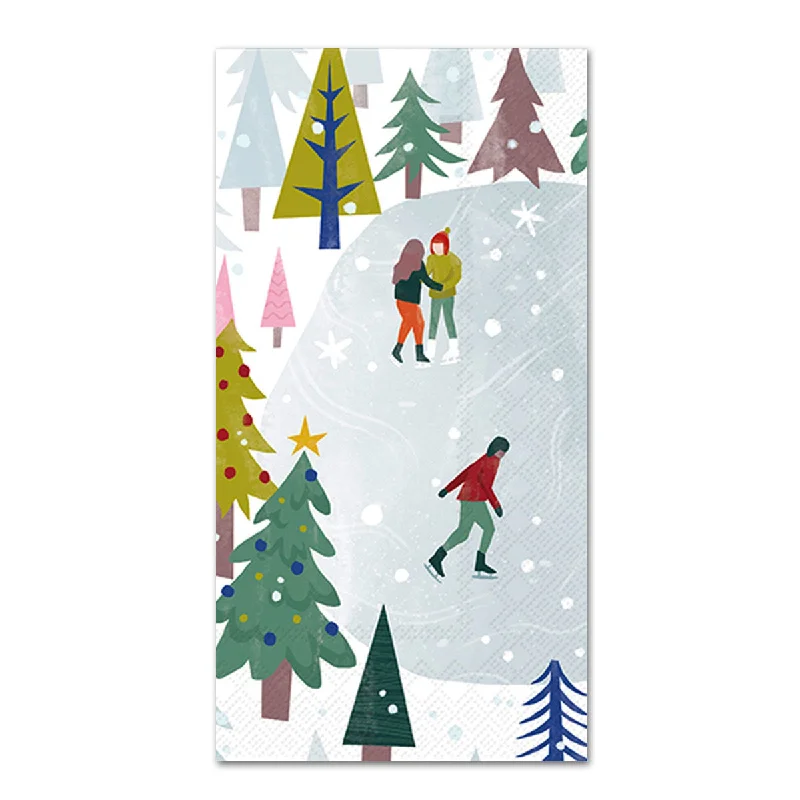 Winter Skating Paper Guest Towels