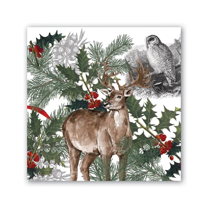 Winter Woodland Paper Beverage Napkins