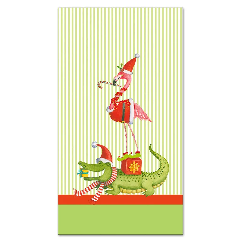 Zooey Christmas Paper Guest Towels - Buffet Napkins